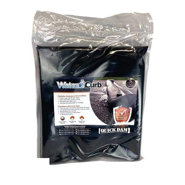 Quick dam Water Curb, 10"H X 10'L Water-Filled Flood Barrier