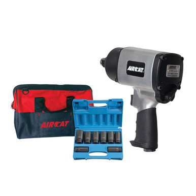 3/4" impact Wrench kit 1600 ft-lb w/8 Piece Deep Socket Set 1777K