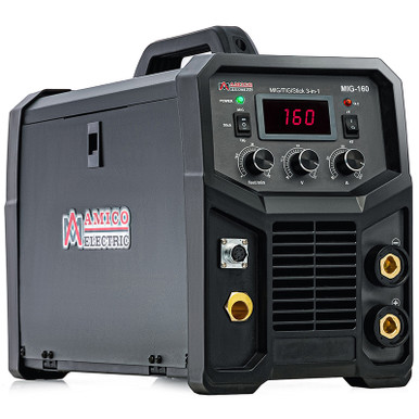 MIG-160, 160-Amp MIG/MAG/Flux-cored/Lift-TIG/Stick Arc DC Inverter Welder, 115/230V Dual Voltage Welding, Compatible Spool Gun: SPG15180 & SPG15250 MIG-160