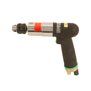 Vertical Grip, .7 HP, 1550 RPM, 3/8" drilling cap. in steel, 21cfm @ 90 psi, Wt: 4.6 lbs. 2 1260 0010