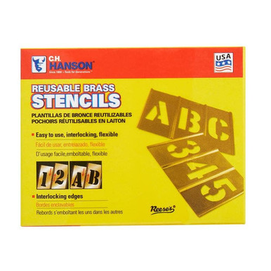 Stencil Set-Numbers 1/2" Brass 15Pcs. 10006