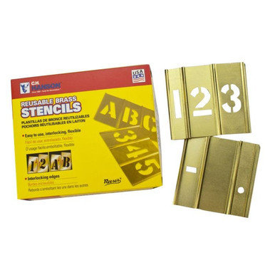 Stencil Set-Numbers 2" Brass 15Pcs. 10011