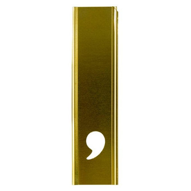 Stencil Sort-4" Brass Gothic COMMA 10014CM
