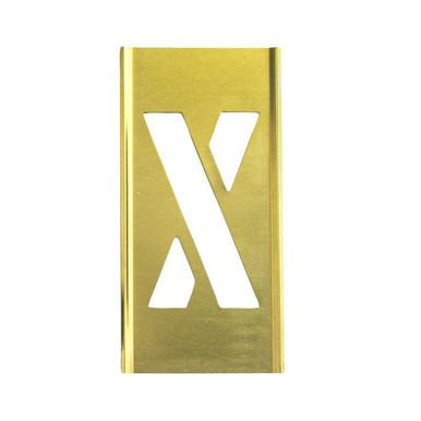 Stencil Sort-4" Brass Gothic X 10014X