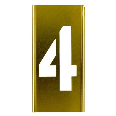Stencil Sort-5" Brass Gothic 4 100154
