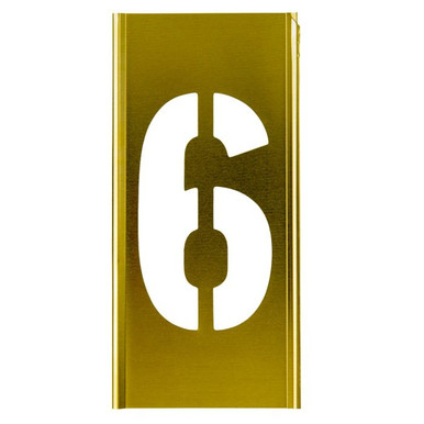 Stencil Sort-5" Brass Gothic 6 100156