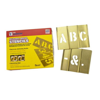 Stencil Set-Letter 3" Brass 33Pcs. 10033