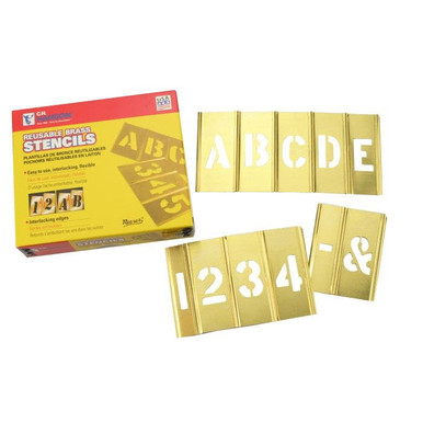 Stencil Set-Letter/Number 4" Brass 45Pcs. 10074
