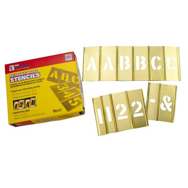 Stencil Set-Letter/Number 6" Brass 77Pcs. 10116