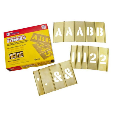 Stencil Set-Letter/Number 1" Brass 92Pcs. 10148