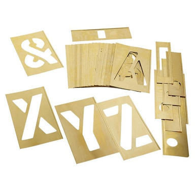 Stencil Set-Letter 10" Brass 33Pcs. 10166