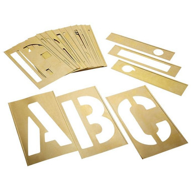 Stencil Set-Letter 12" Brass 33Pcs. 10167