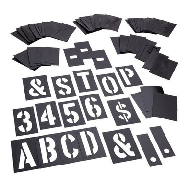 Stencil Set-Letter/Number 4" PVC 138Pcs. 10187
