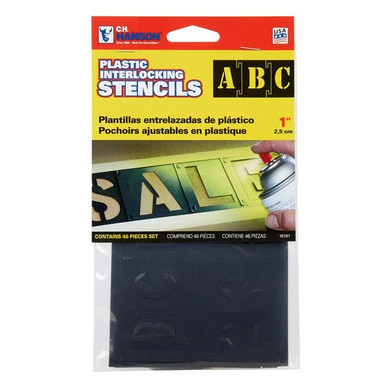 Stencil Set-Letter/Number 1" PVC 46Pcs. 10191