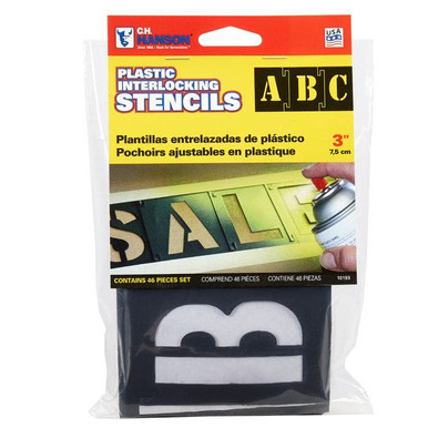 Stencil Set-Letter/Number 3" PVC 46Pcs. 10193