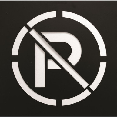 Stencil-(No Parking Symbol) 15-1/2"Dia PVC 12417