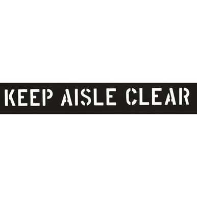 Stencil-KEEP AISLE CLEAR 3" Characters PVC 12421