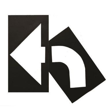 Stencil-(Curved Arrow Symbol) 43"Sym PVC 12437