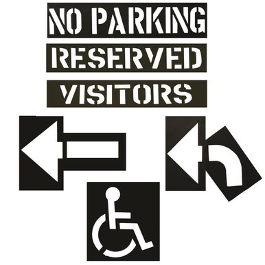 STENCIL PARKING LOT KIT- Includes P/N's: 12430, 12434, 12435, 12436, 12437, 12438 12460