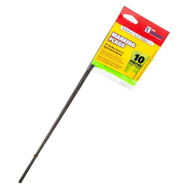 Stake Flags-15" Staff, 2-1/2"x3-1/2" Flag, Lime Fluorescent 10Pcs. 15067