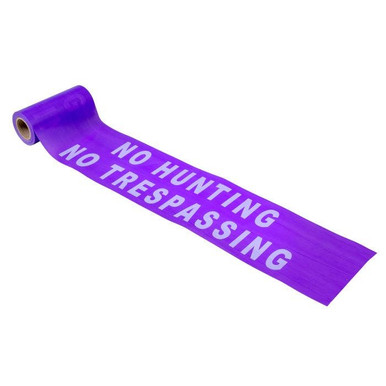 Barricade Tape-NO HUNTING/NO TRESPASSING 100'x6" Purple 15150