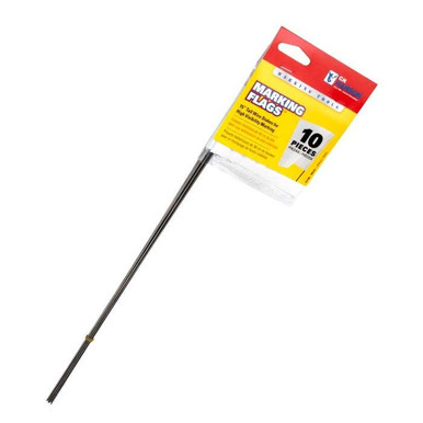 Stake Flags-15" Staff, 2-1/2"x3-1/2" Flag, White10Pcs. 15180