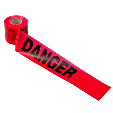 Barricade Tape-DANGER 300'x3"x2Mil Red 16103