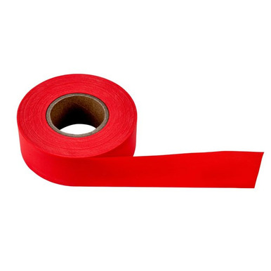 Flag Tape-150'x1-3/16"x4Mil Red Fluorescent 17002