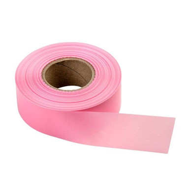 Flag Tape-300'x1-3/16"x2Mil Pink 17028