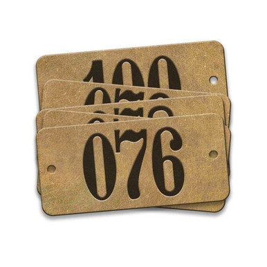 Tag-076-100 1"x2-1/8" Round Ends Brass 25pk 35152