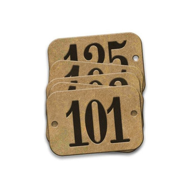 Tag-101-125 5/8"x1-29/32" Round Ends Brass 25pk 35155