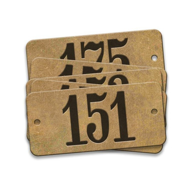Tag-151-175 1"x2-1/8" Round Ends Brass 25pk 35158