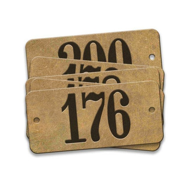 Tag-176-200 1"x2-1/8" Round Ends Brass 25pk 35160