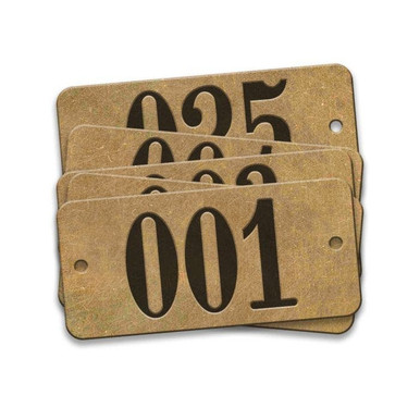 Tag-001-025 1"x2-1/8" Round Ends Brass 25pk 35162