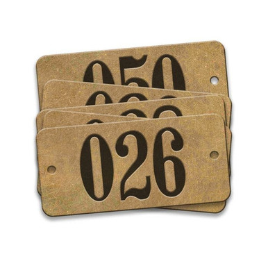 Tag-026-050 1"x2-1/8" Round Ends Brass 25pk 35164