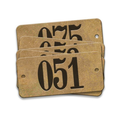 Tag-051-075 1"x2-1/8" Round Ends Brass 25pk 35166
