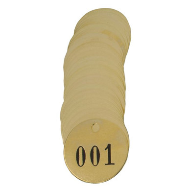 Tag-001-200 1" Round Brass 200pk 40002