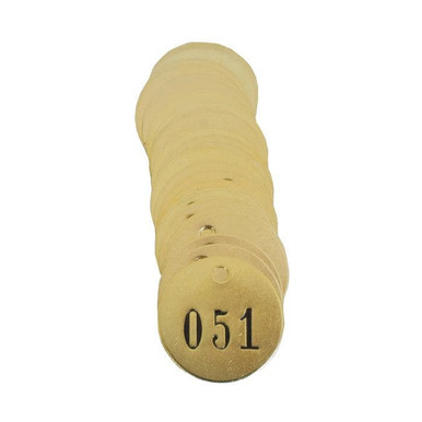 Tag-51-75 1" Round Brass 25pk 40005