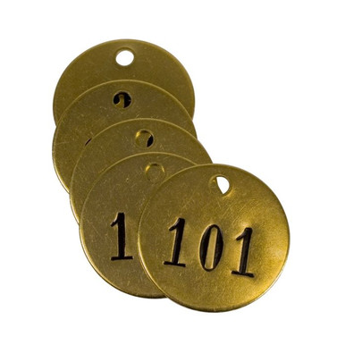 Tag-101-125 1-1/4" Round Brass 25pk 40017