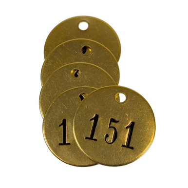 Tag-151-175 1-1/4" Round Brass 25pk 40019
