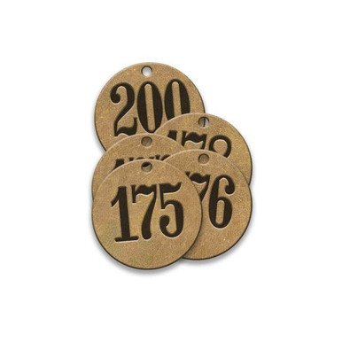 Tag-175-200 1-1/4" Round Brass 25pk 40020