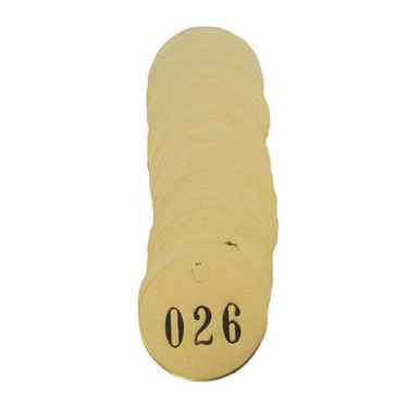 Tag-026-050 1-1/2" Round Brass 25pk 40024