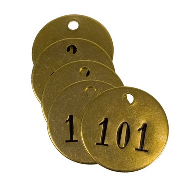 Tag-101-125 1-1/2" Round Brass 25pk 40027