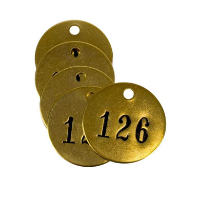 Tag-126-150 1-1/2" Round Brass 25pk 40028