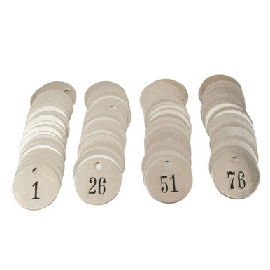 Tag-1-100 1-1/4" Round Aluminum 100pk 40031