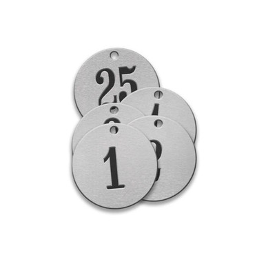 Tag-1-25 1-1/4" Round Aluminum 25pk 40033