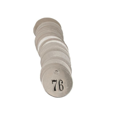 Tag-76-100 1-1/4" Round Aluminum 25pk 40036