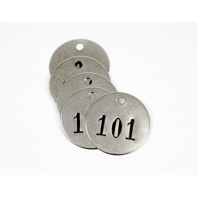 Tag-101-125 1-1/4" Round Aluminum 25pk 40037