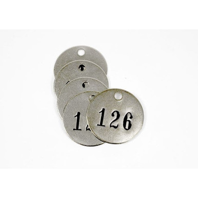 Tag-126-150 1-1/4" Round Aluminum 25pk 40038