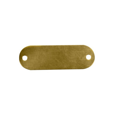 Tag-3/4"x3-1/8" Round Ends Brass 100pk 41177
